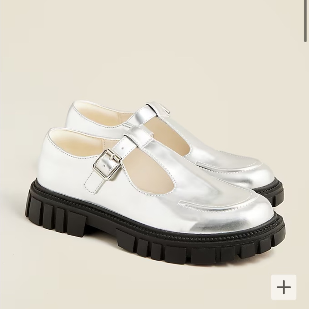 J.Crew | Girls Lug Sole T-strap Shoes